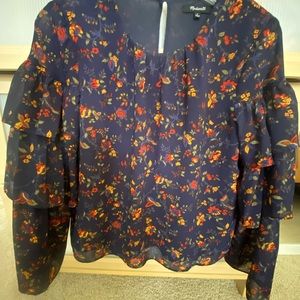 Madewell blouse gorgeous flower print